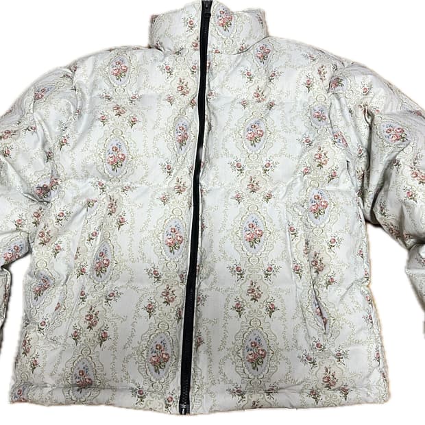 챈스챈스 플라워패턴 패딩 숏패딩