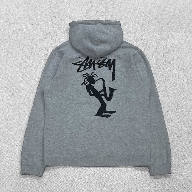 스투시 Stussy 재즈 쉐도우맨 후드티 그레이