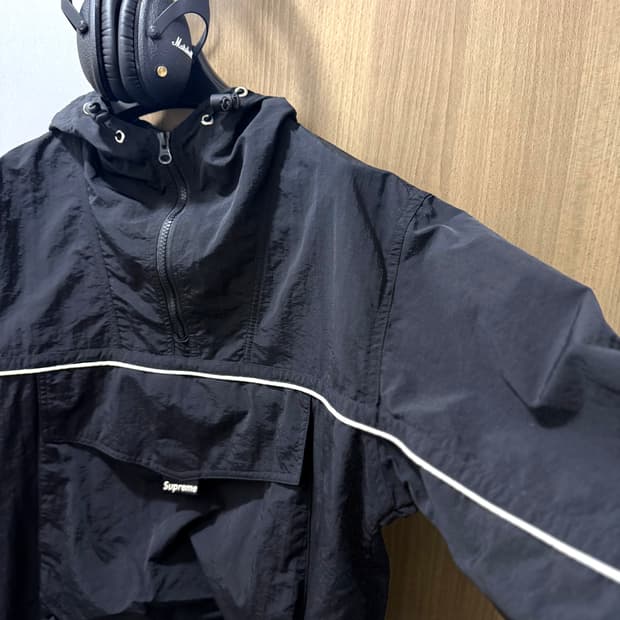 슈프림 [정품] 바람막이 (시세 70만) 박스로고 아노락 하프집업 L