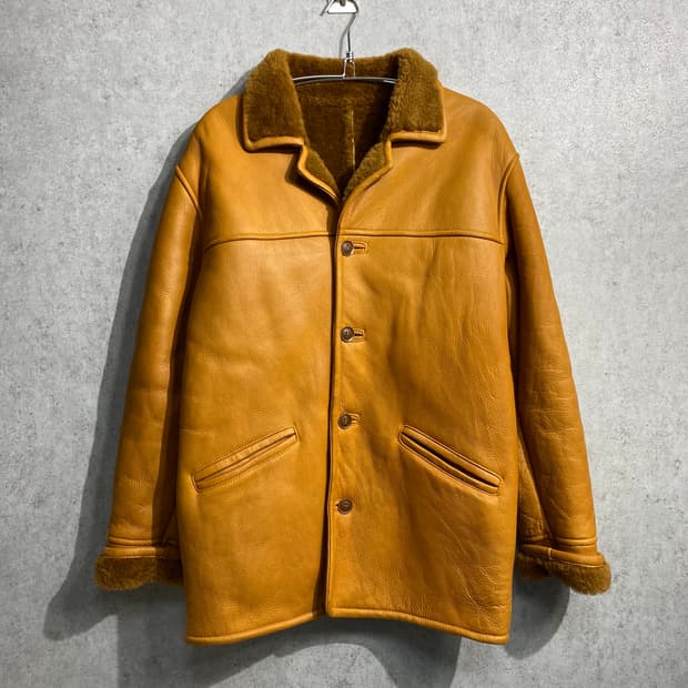 [M] 90s Wind Armor 윈드아머 리얼레더 시어링 카코트