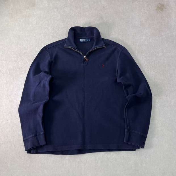 100 폴로랄프로렌 코튼 반집업 니트