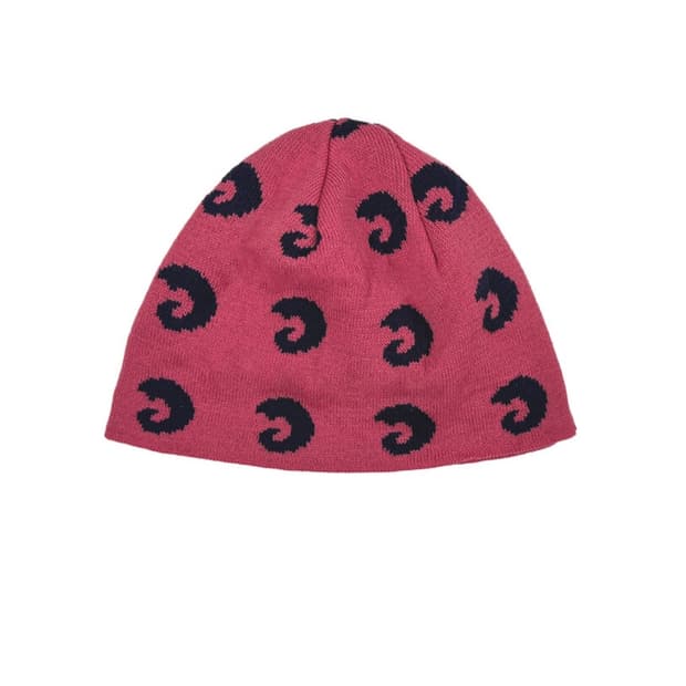 탄산마그네슘 자가드 혼 패턴 비니 핑크