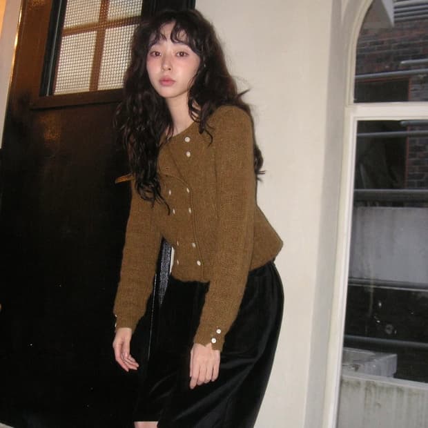 비아플레인 가디건 s