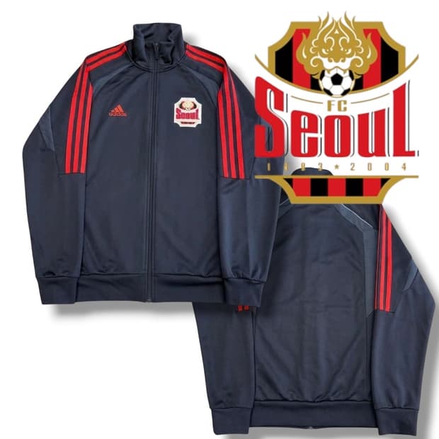 아디다스 95 10/11시즌 FC서울 블랙 트랙탑 져지