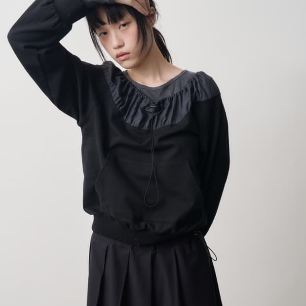 Nylon sports detail sweatshirts