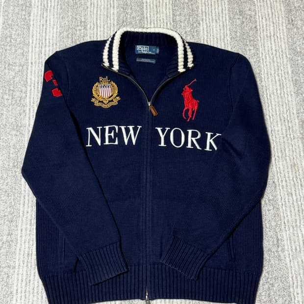 폴로 랄프로렌 빅포니 뉴욕 치프키프 니트 집업