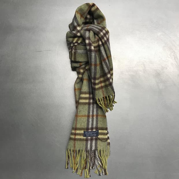 버버리 정품 캐시미어 머플러 카키