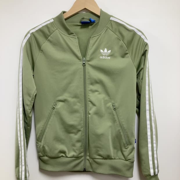 아디다스 연 그린 화이트 져지 자켓 국방색 집업 트랙탑