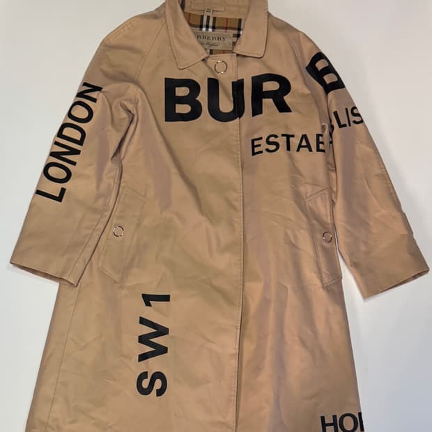 정품!! 여성 버버리 호스페리 프린팅 트렌치 코트