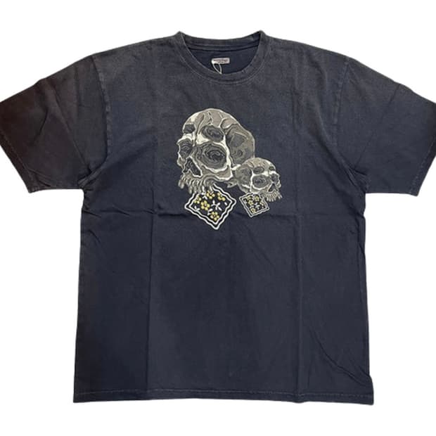 L) 캐피탈 20 저지 크루 티셔츠 패키쉬 레인 스컬 Pt 블랙