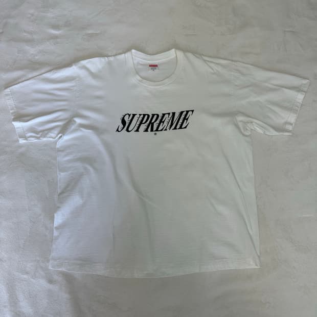 슈프림 슬랩 샷 티셔츠 화이트 - 22FW