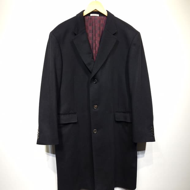 알베로 에르메네질도 제냐 100% 캐시미어 블랙 롱코트(106)