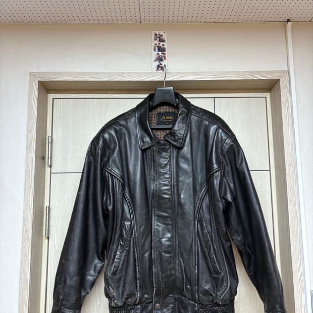 빈티지 레더 봄버 자켓