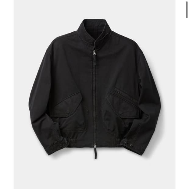 [L] 쿠어 카치온 워시드 트리밍 카라 점퍼 (워시드블랙)