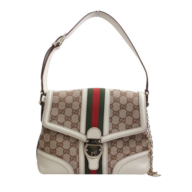 구찌 삼선 한정판 GG 캔버스 숄더백(145999)