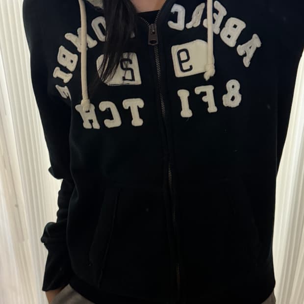 아베크롬비 네이비 후드집업 m