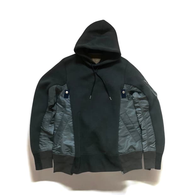 사카이 MA1 스웻 후드 그레이