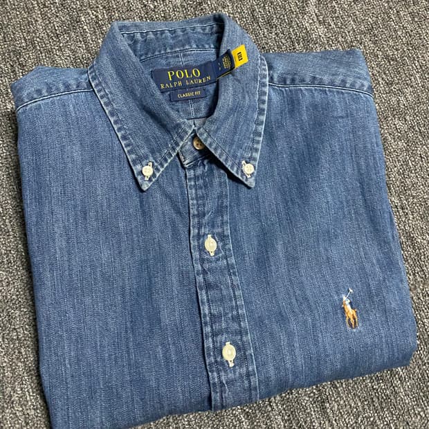[반값이하정리] 최신QR택 폴로 데님 셔츠 정리