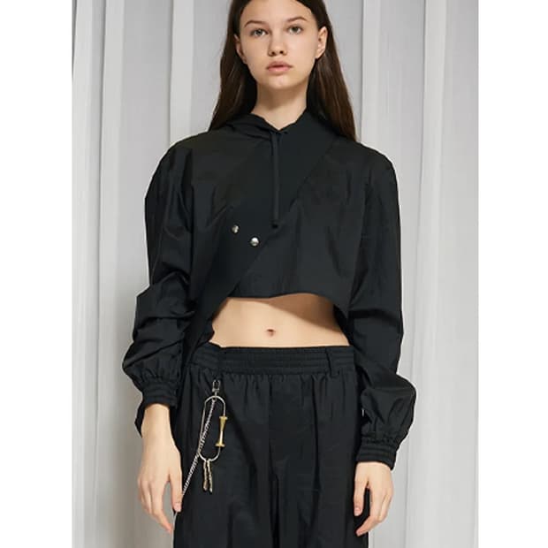 Summer Nylon Crop hood (Black)