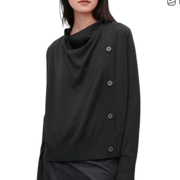 코스 드레이프넥 코튼 가디건 / 여성 가디건/ 여자 가디건 