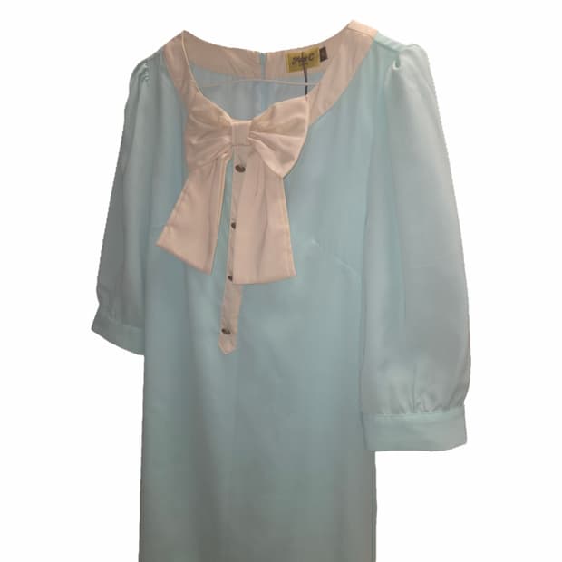 Max C London Vintage Mint Ribbon Dress