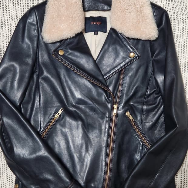 마쥬 송아지가죽자켓