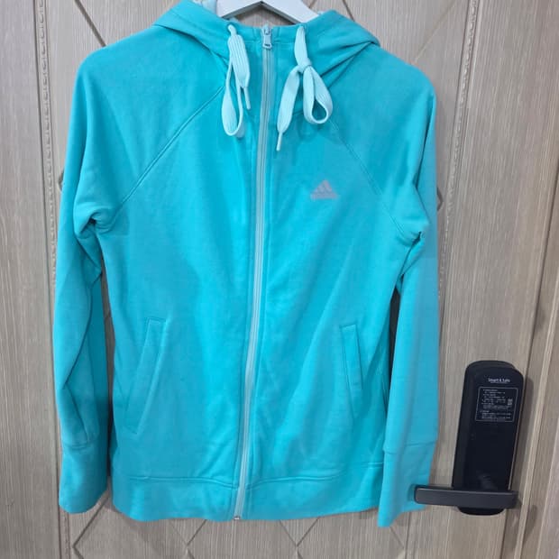 아디다스 민트색 후드집업