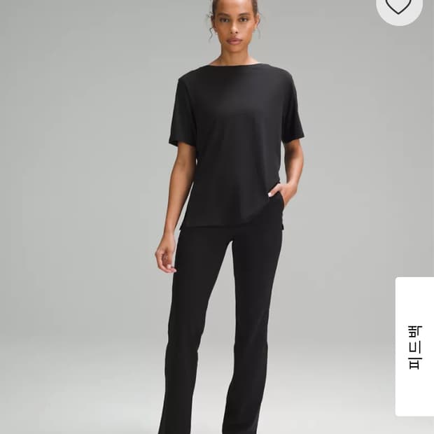 (새상품) 룰루레몬 핏 보트넥 티셔츠 화이트