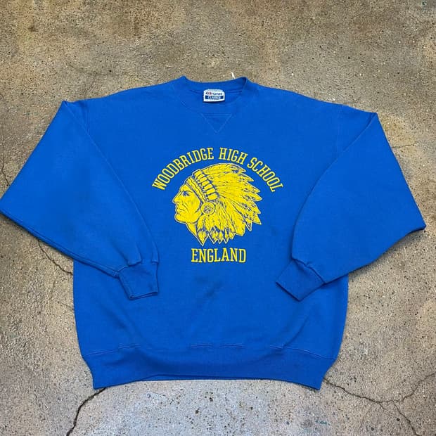 90s Made in USA 미국 빈티지 헤인즈 인디언 맨투맨