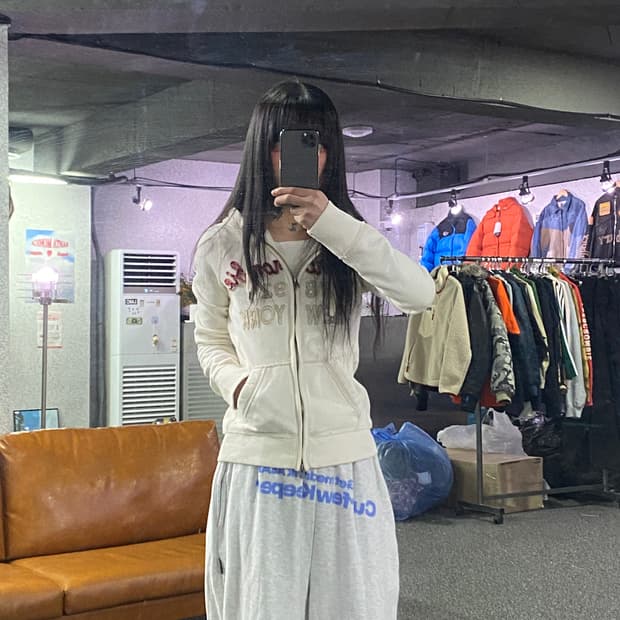 아베크롬비 빈티지 투웨이 크림 후드집업 B4290