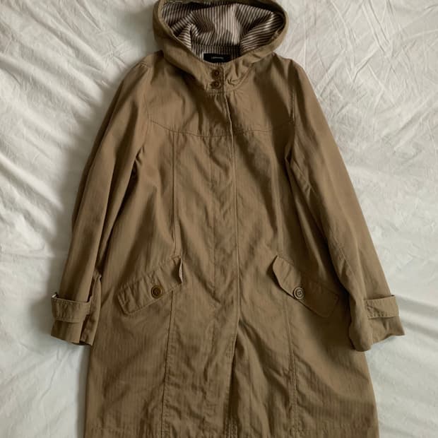 스트라이프 샌드 코튼 점퍼