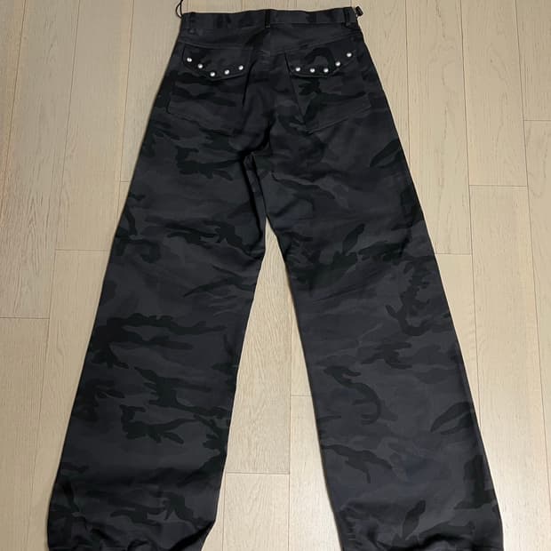 탄산마그네슘 코튼 와이드 스터드 팬츠