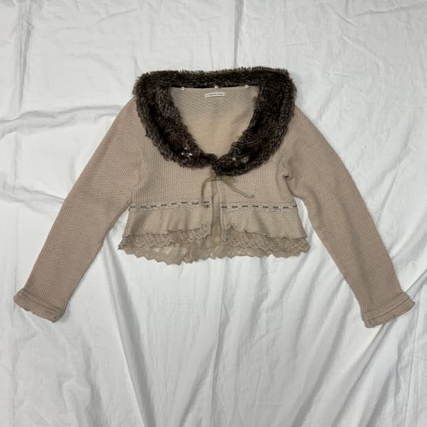 axes femme 퍼 크롭 볼레로