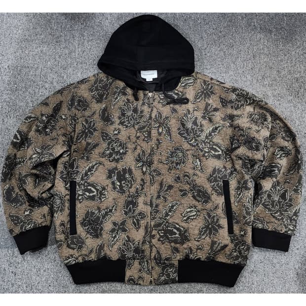 디스이즈네버댓 플로랄 워크 후드 자켓 L