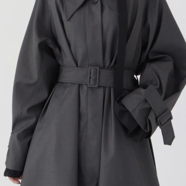트리밍버드 싱글 트렌치코트 [Charcoal]