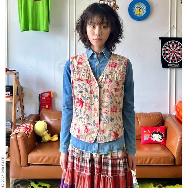 1990s HIROKO KOSHINO Old Floral Vest JK