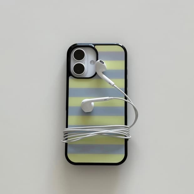[mei] lemon gray glass bumper case 15