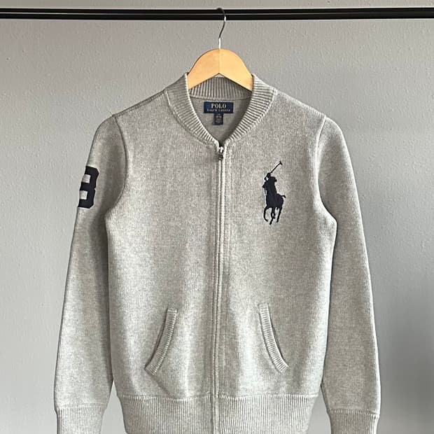 [S]폴로 랄프로렌 빅포니 그레이 니트 집업