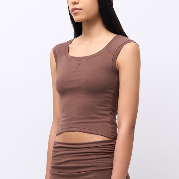 MOM.SEOUL 몸 서울 Curved line top Bark S사이즈