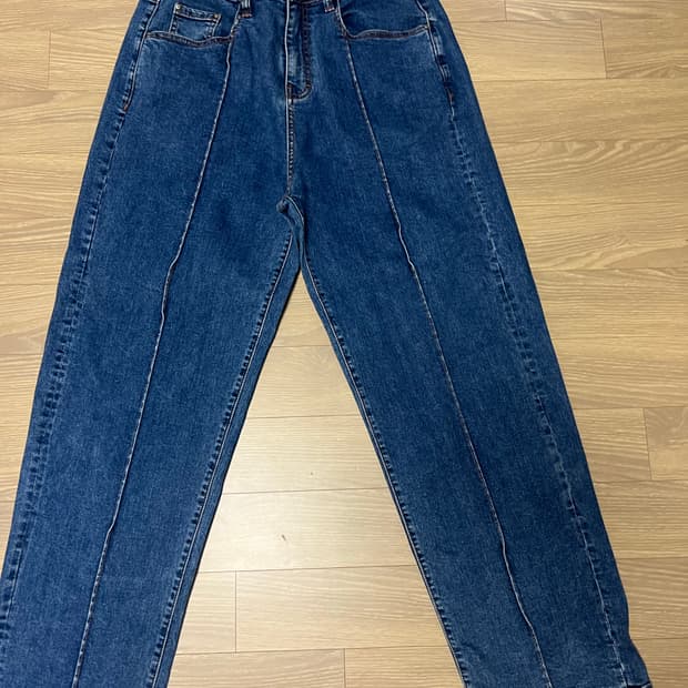 하이퍼 데님 배기진 와이드 청바지