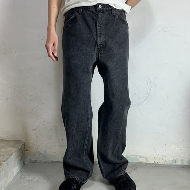 90's USA Made 빈티지 리바이스 517 블랙 부츠컷