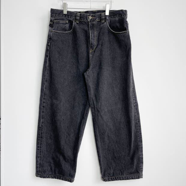 B1 칼하트 WIP 브랜든 팬츠 블랙 스톤 워시드 37사이즈