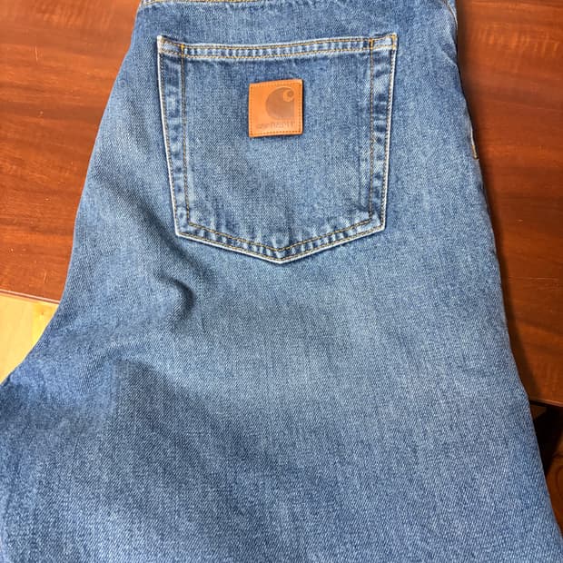 칼하트 wip 랜든 팬츠 스미스 블루 원 유즈드 워시