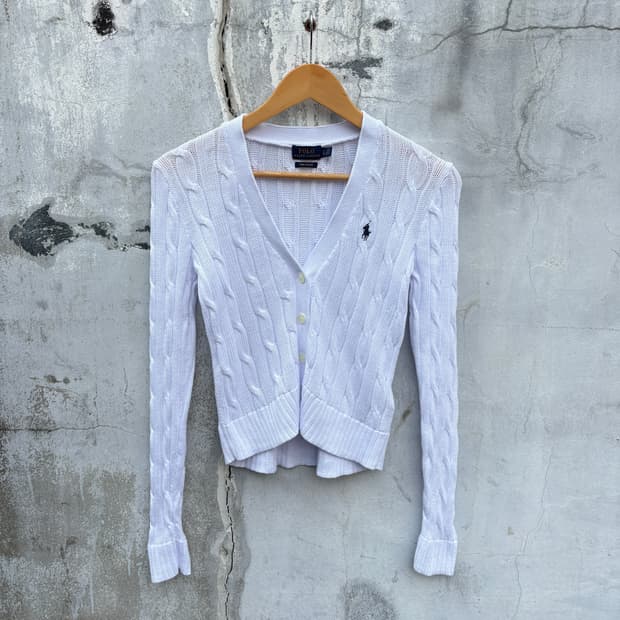 Polo 폴로 케이블 꽈배기 니트 가디건