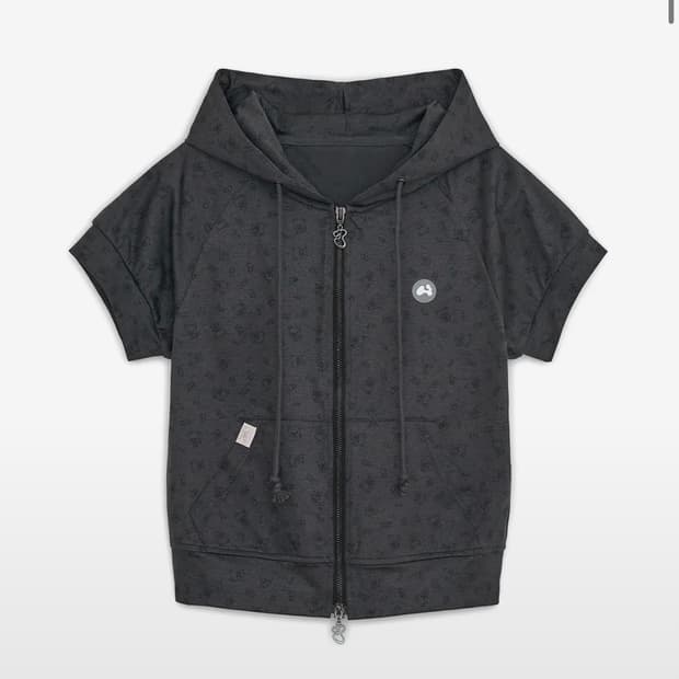 허그유어스킨 코리락쿠마 프린트 후드집업