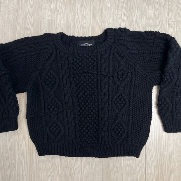 꼼데가르송 트리콧 케이블 니트 AD1992