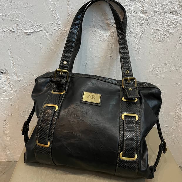 ANNE KLEIN 레더 숄더백 