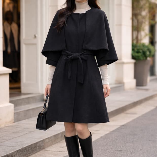 캐빈클라인 케이프 코트