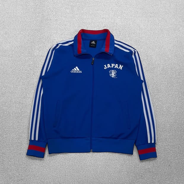 아디다스 재팬 JFA 트랙탑 져지 블루