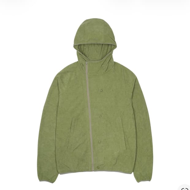 산산기어 버튼 플리스 재킷 그린